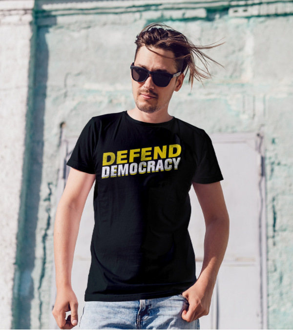Defend Democracy Bold Vintage T-Shirt