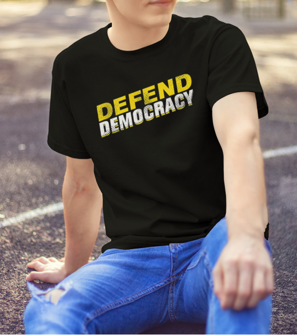 Defend Democracy Bold Vintage T-Shirt