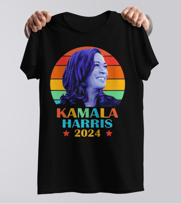 Kamala Harris 2024 Vote President Kamala Harris Election Campaign Vintage Rainbow T-Shirt