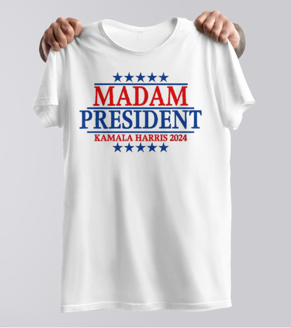 Madam President Kamala Harris 2024 Democrat Vote Stars T-Shirt