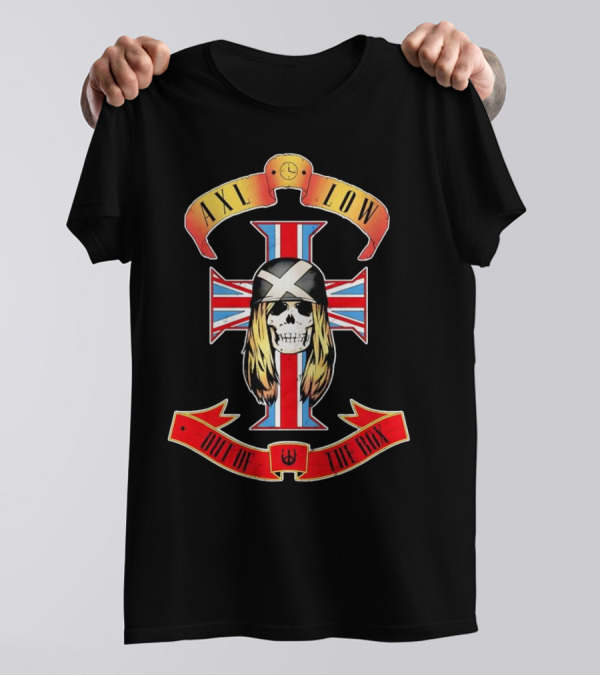 AXL LOW Skull Out Of The Box Union Jack Cross T-Shirt