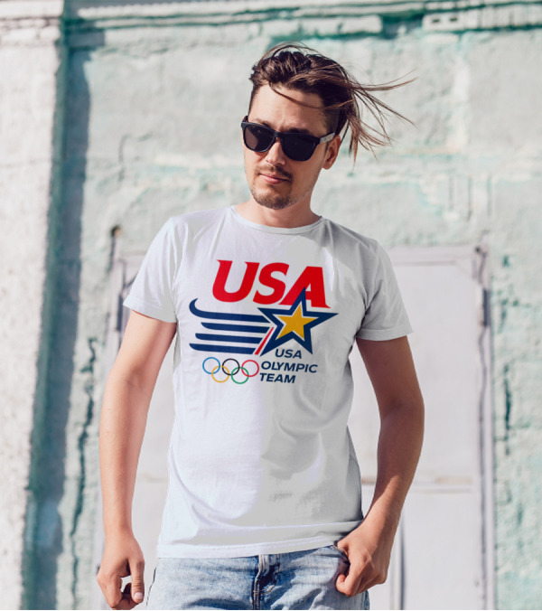 USA Olympic Team 2024 Star And Rings Emblem T-Shirt