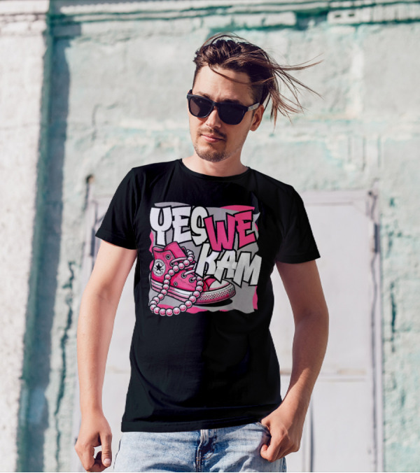 Yes We Kam Madam Shoes And Pearls Converse Sneakers T-Shirt