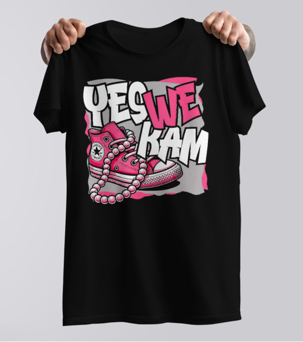 Yes We Kam Madam Shoes And Pearls Converse Sneakers T-Shirt