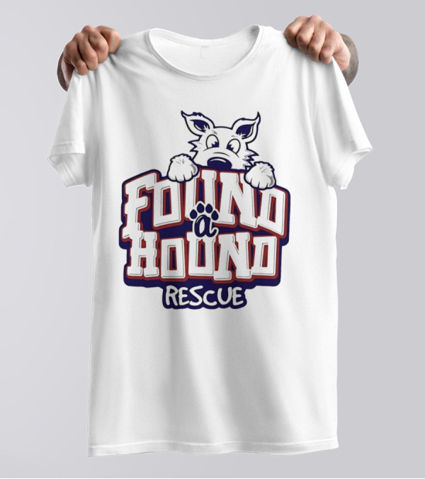 Found A Hound Rescue Dog Paw Prints T-Shirt