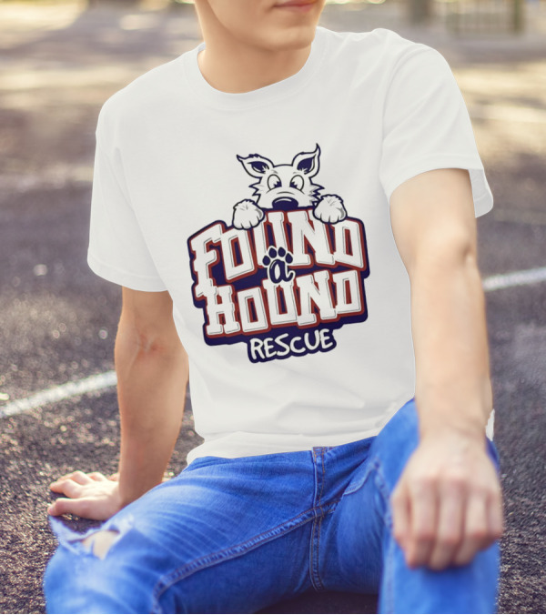 Found A Hound Rescue Dog Paw Prints T-Shirt