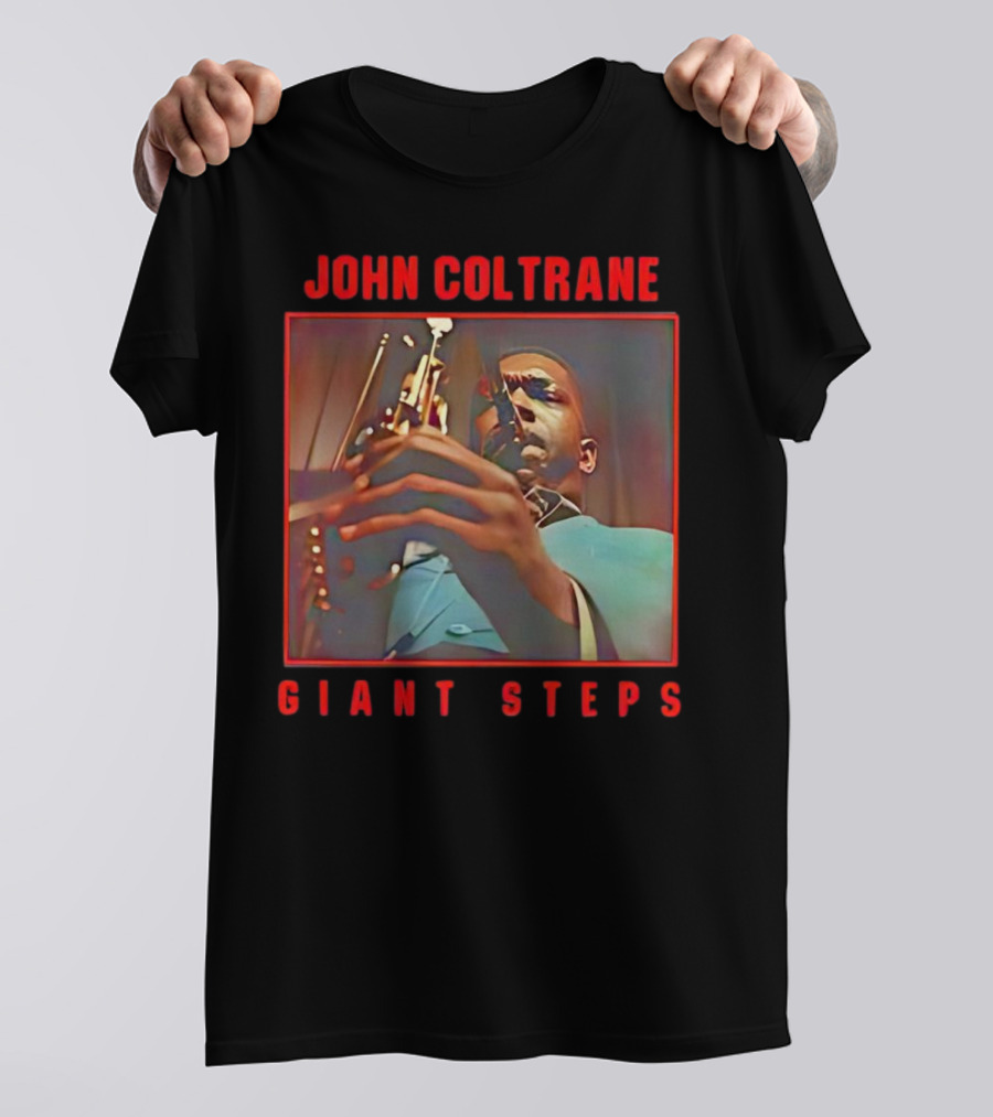 John Coltrane Giant Steps Album Cover Saxophone Iconic Jazz Image T-Shirt