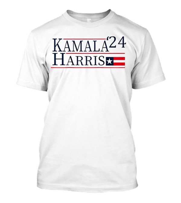 Kamala Harris '24 Patriotic American Flag Elements T-Shirt