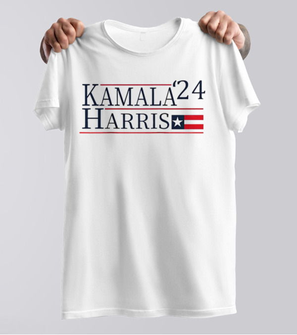 Kamala Harris '24 Patriotic American Flag Elements T-Shirt