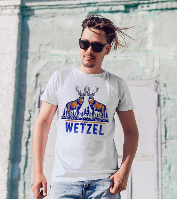 Koe Wetzel Double Deer Forest Blue Orange T-Shirt