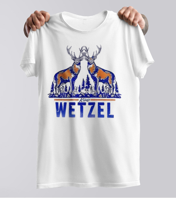 Koe Wetzel Double Deer Forest Blue Orange T-Shirt