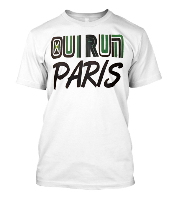 OUI RUN PARIS Star Lettering T-Shirt