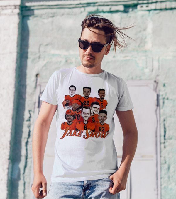 Jake Show Cartoon Cincinnati Bengals Football Players T-Shirt