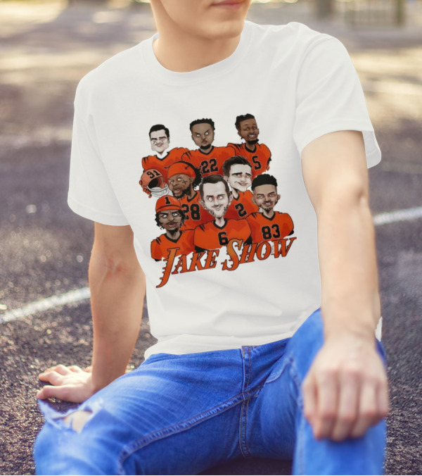 Jake Show Cartoon Cincinnati Bengals Football Players T-Shirt