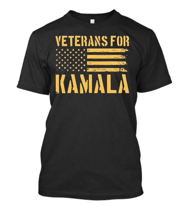VETERANS FOR KAMALA AMERICAN FLAG T-Shirt