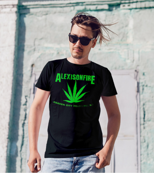 Alexisonfire Garden City Peace Punks Green Leaf T-Shirt