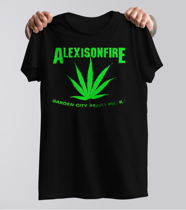Alexisonfire Garden City Peace Punks Green Leaf T-Shirt