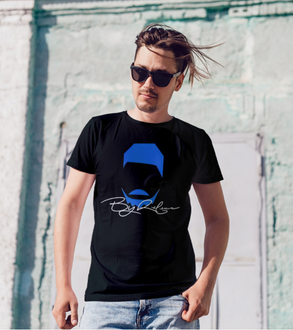 By Release Signature Blue Hat And Beard T-Shirt