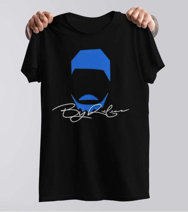 By Release Signature Blue Hat And Beard T-Shirt