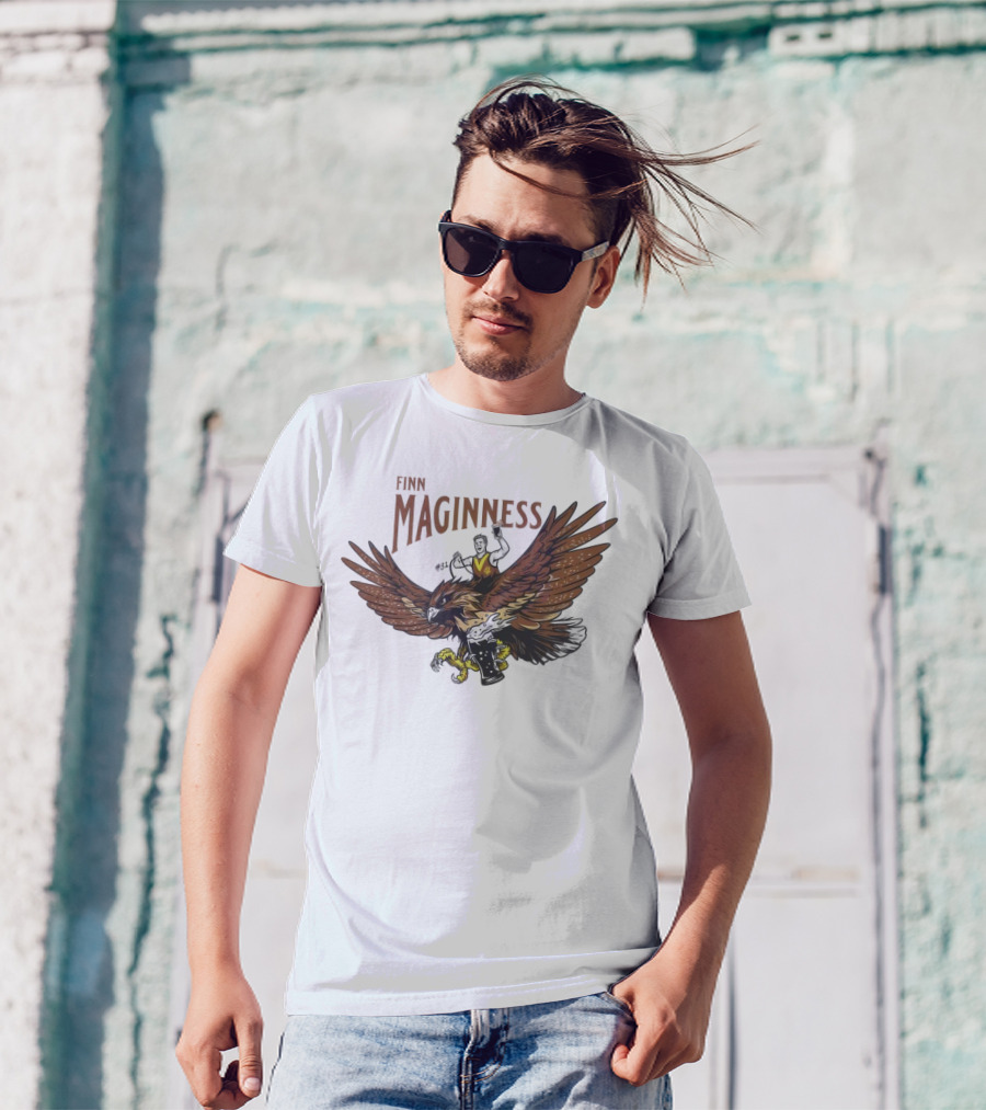 Finn Maginness Eagle Illustration With Number 37 And Football T-Shirt