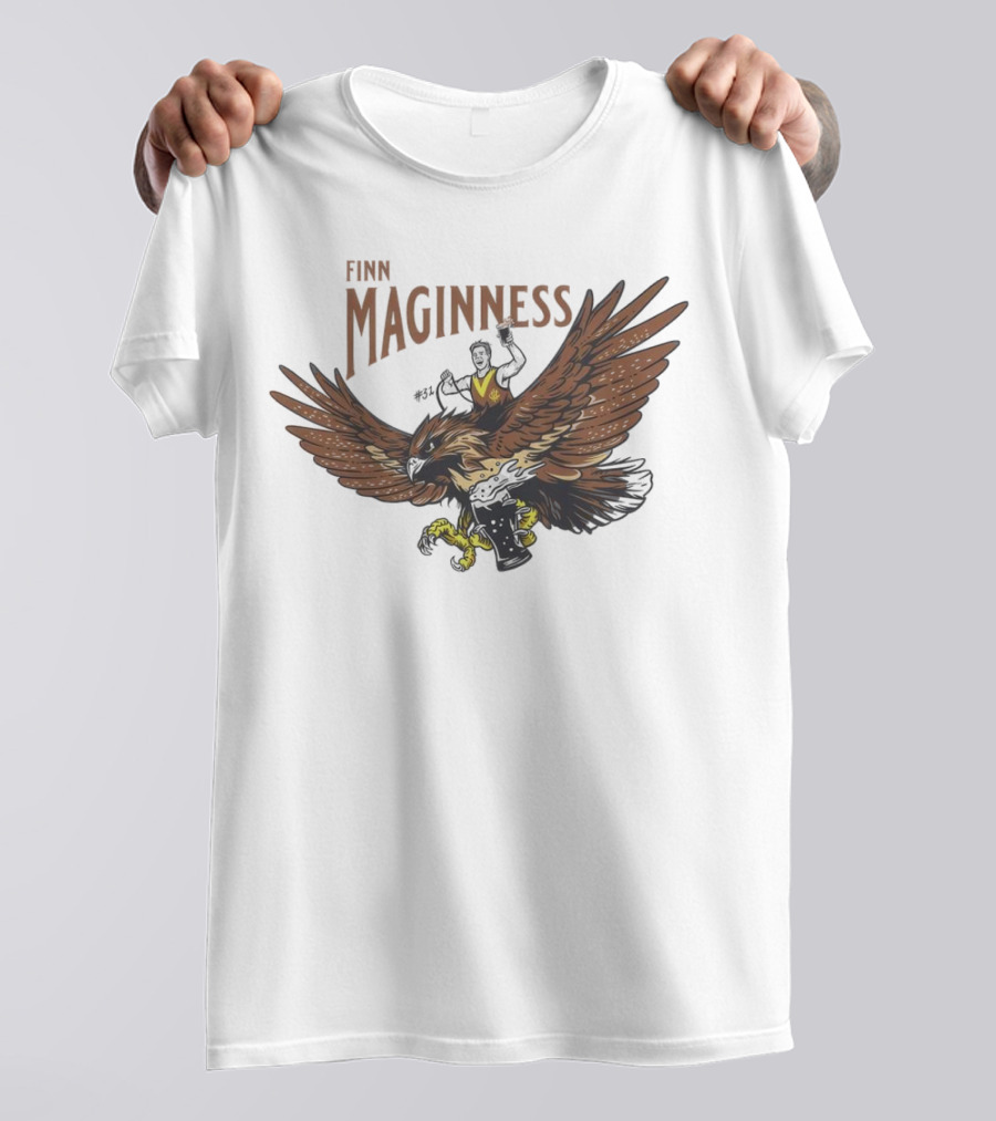 Finn Maginness Eagle Illustration With Number 37 And Football T-Shirt