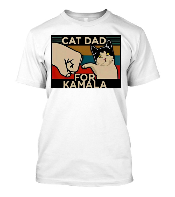 Cat Dad For Kamala Vintage Fist Bump T-Shirt