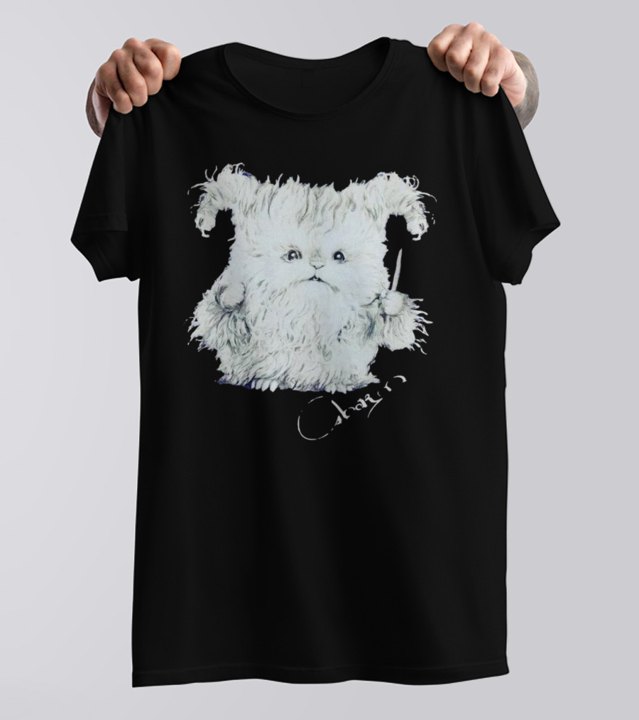 Charm White Furry Creature With Knife T-Shirt