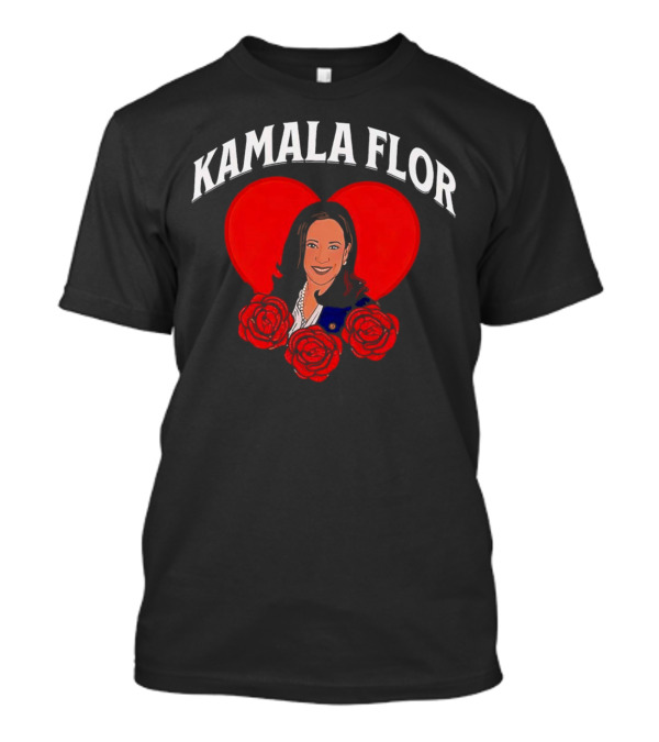 Kamala Flor Heart And Roses T-Shirt