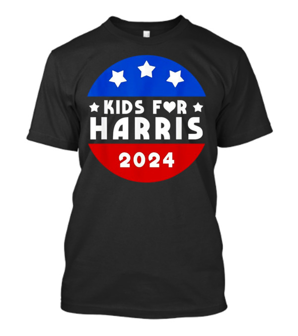 Kids For Harris 2024 Stars Red Blue Circle T-Shirt