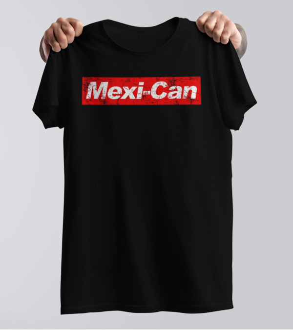 Mexi-Can Bold Red Grunge Style Typography T-Shirt