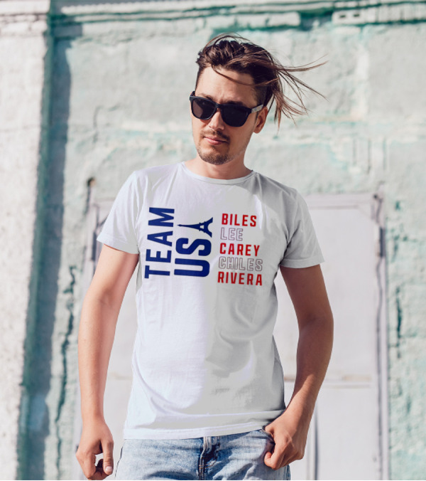 Team USA Biles Lee Carey Chiles Rivera T-Shirt