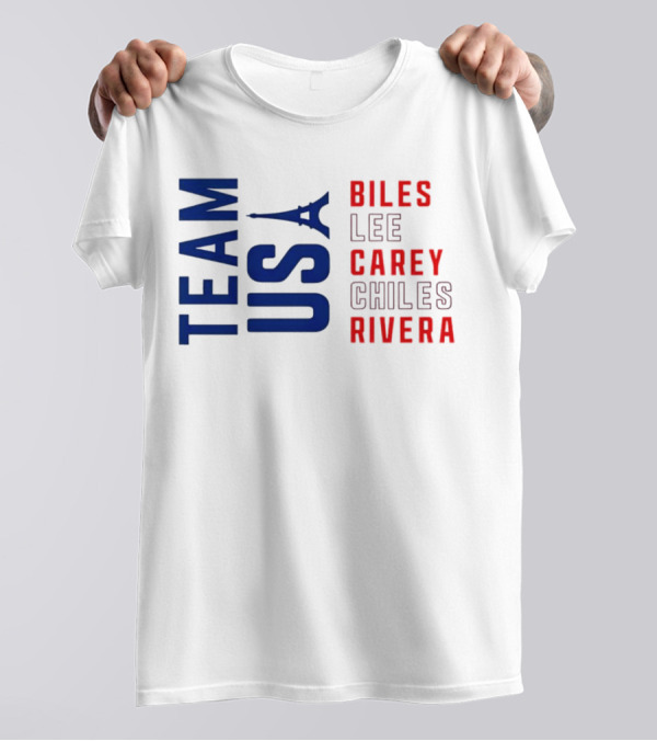 Team USA Biles Lee Carey Chiles Rivera T-Shirt