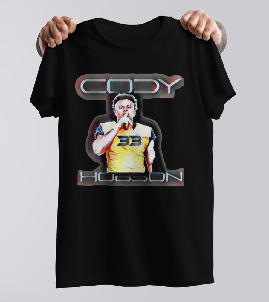 Cody Hobson 33 Merrimack Warriors Football T-Shirt
