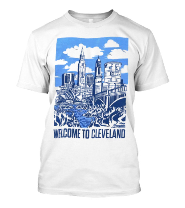 Welcome To Cleveland The Land Down Under Skyline And River T-Shirt