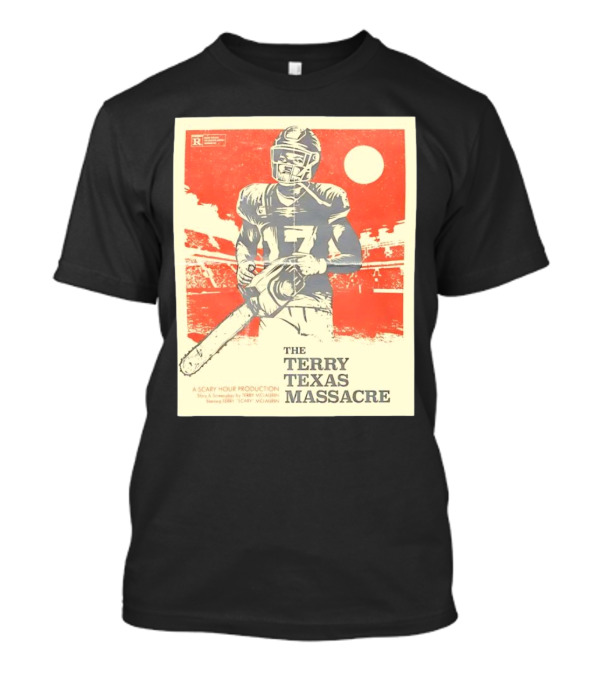 Terry Texas Massacre Scary Hour McLaurin Football Chainsaw Vintage Poster T-Shirt