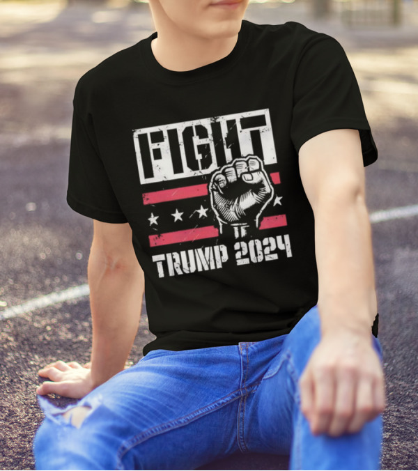 Fist And Stars Fight Trump T-Shirt