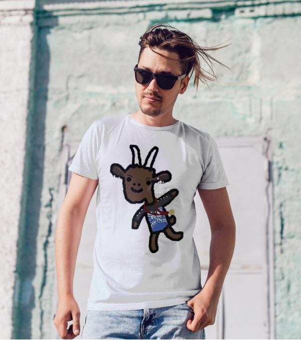 Goat Wearing Medal Inspired By Gymnastics Champion T-Shirt