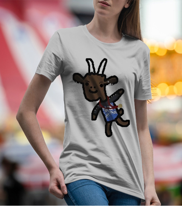 Goat Wearing Medal Inspired By Gymnastics Champion T-Shirt