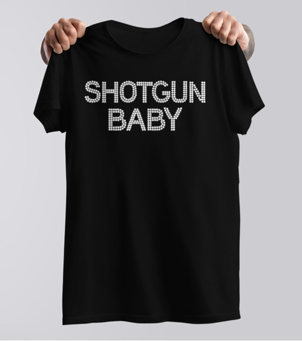 Shotgun Baby Rhinestone Text T-Shirt