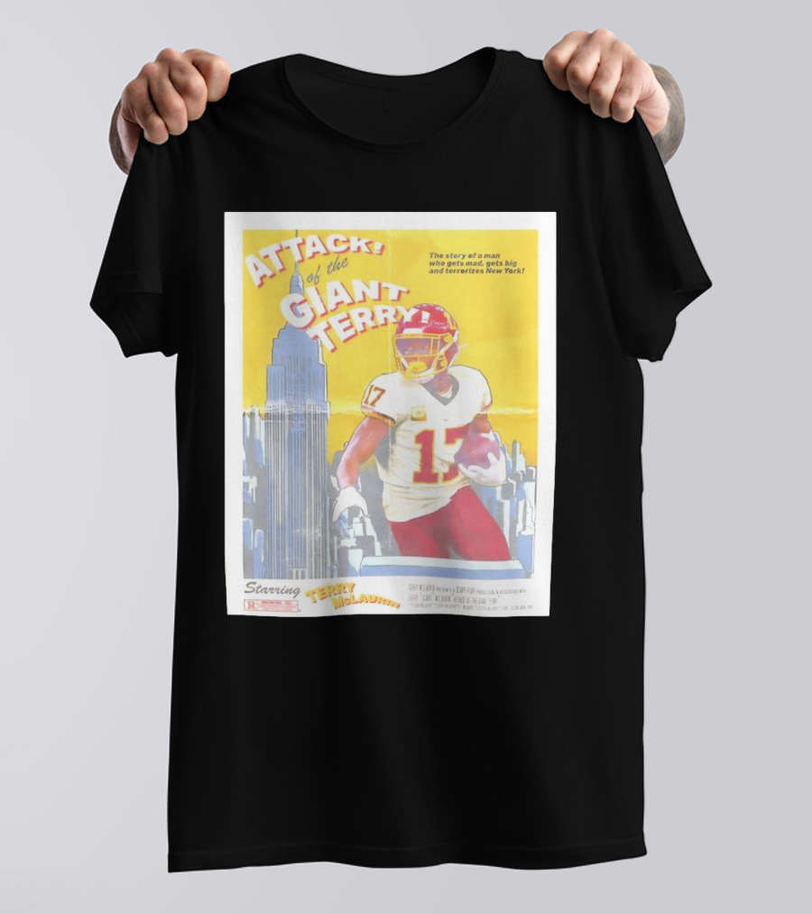 Attack Of The Giant Terry Starring Terry McLaurin Washington Commanders New York T-Shirt