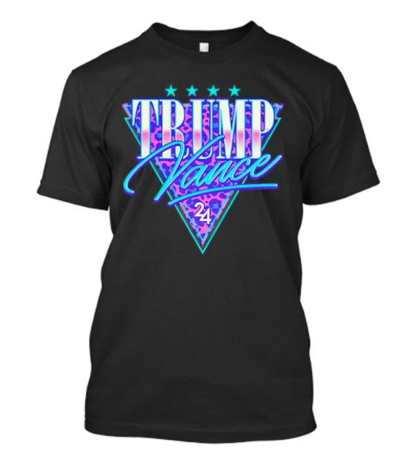 Trump Vance 24 Retro Triangle Neon T-Shirt