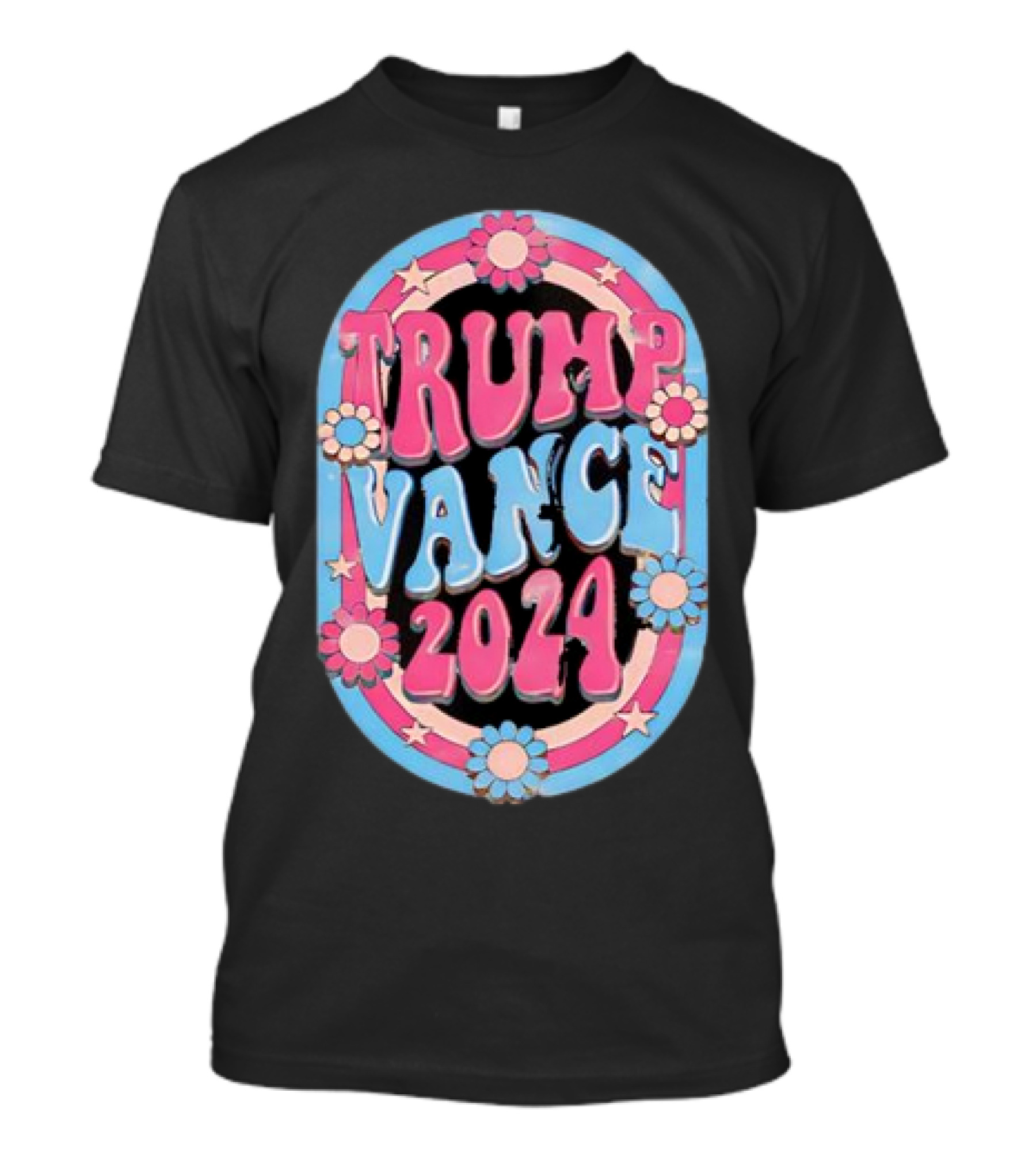 Trump Vance 2024 Psychedelic Floral Stars T-Shirt