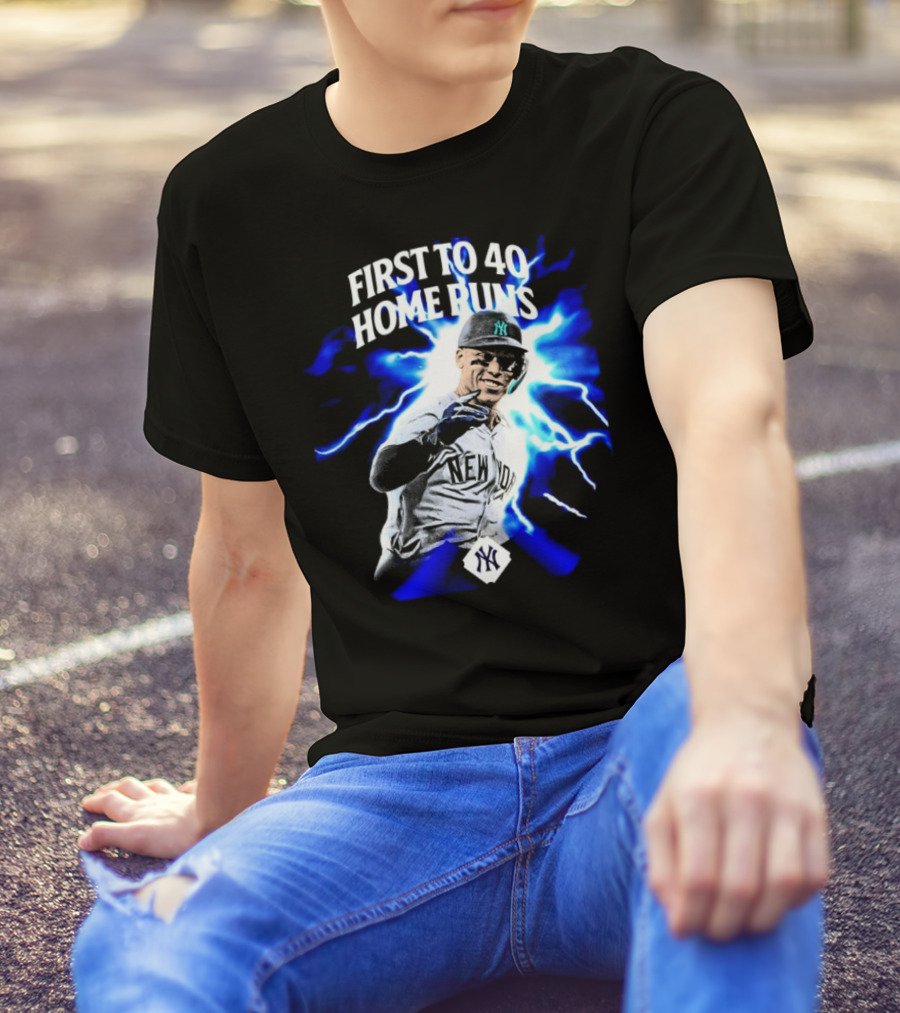 First To 40 Home Runs Aaron Judge New York Yankees T-Shirt