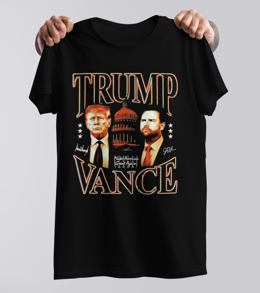 TRUMP VANCE Make America Great Again Capitol Signatures T-Shirt