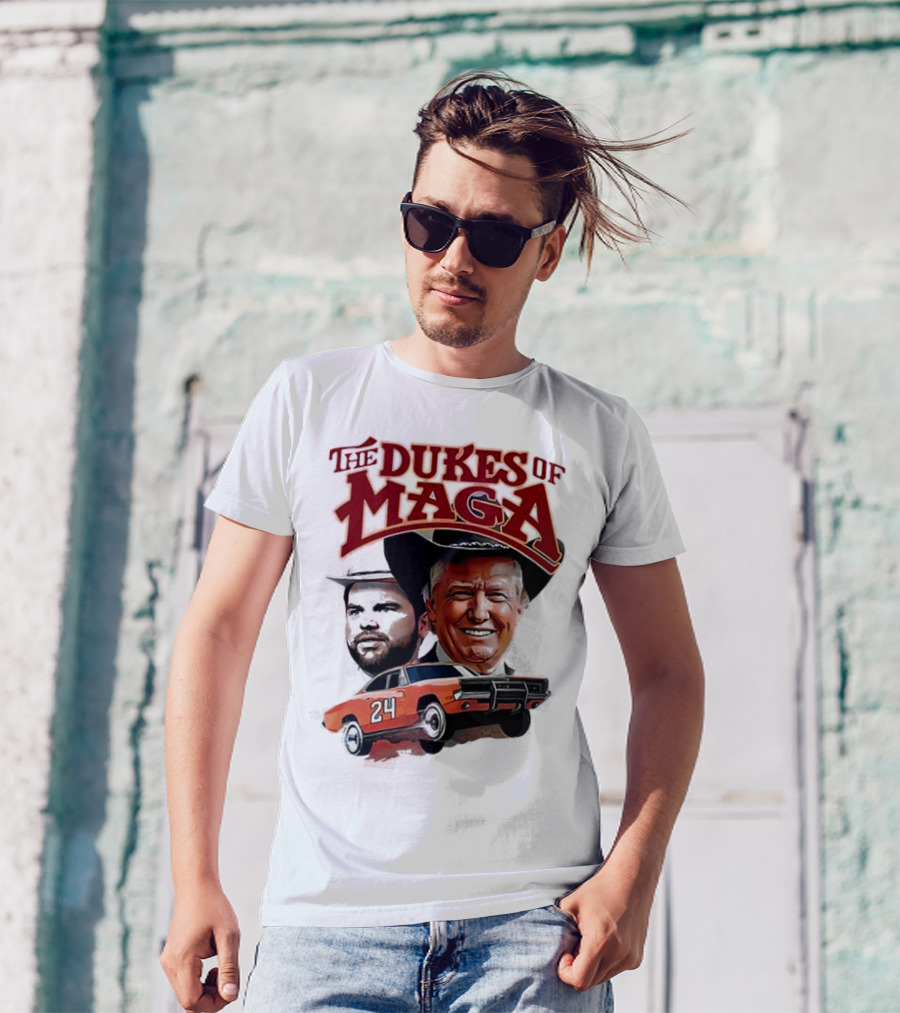 The Dukes Of Maga Car 24 With Trump And Orange Racecar T-Shirt