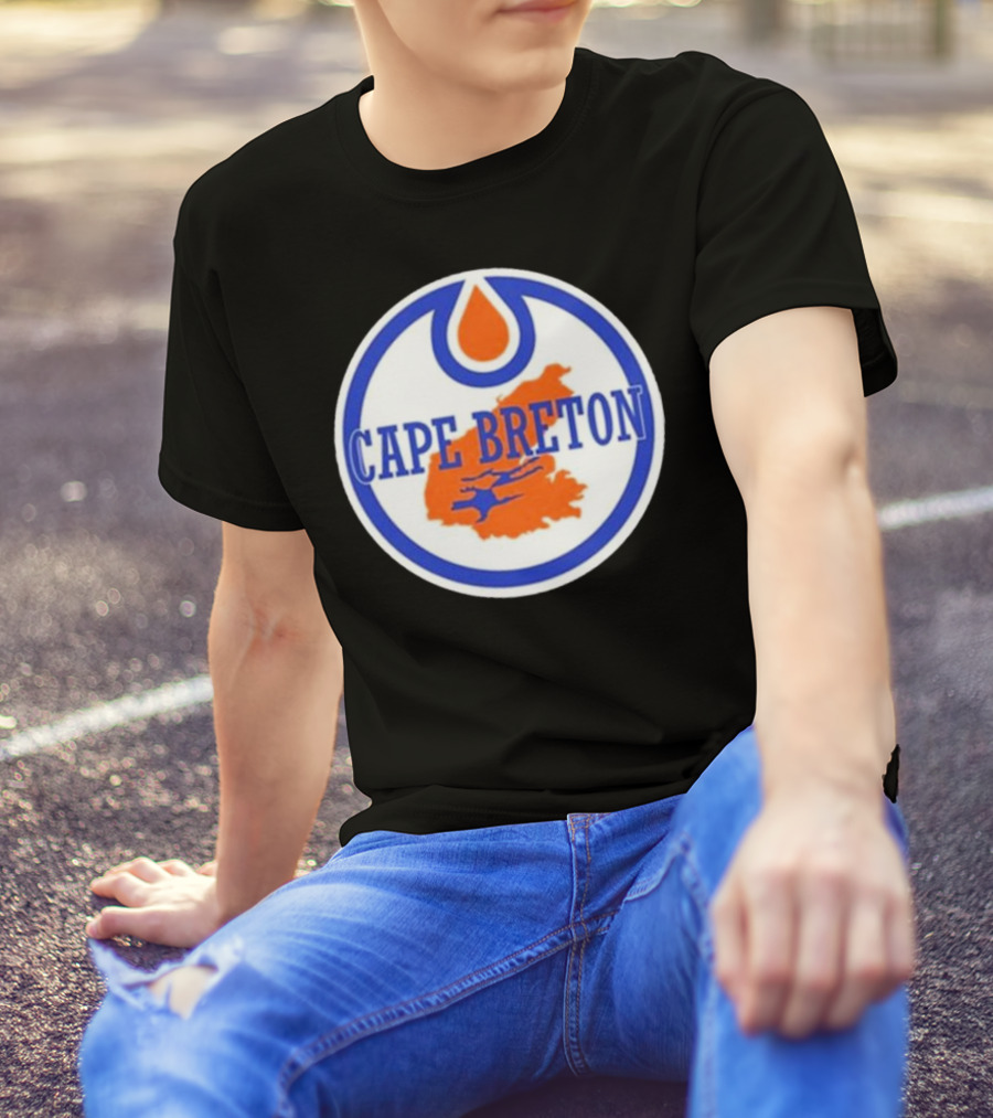 Cape Breton Oilers Hockey Logo Map T-Shirt