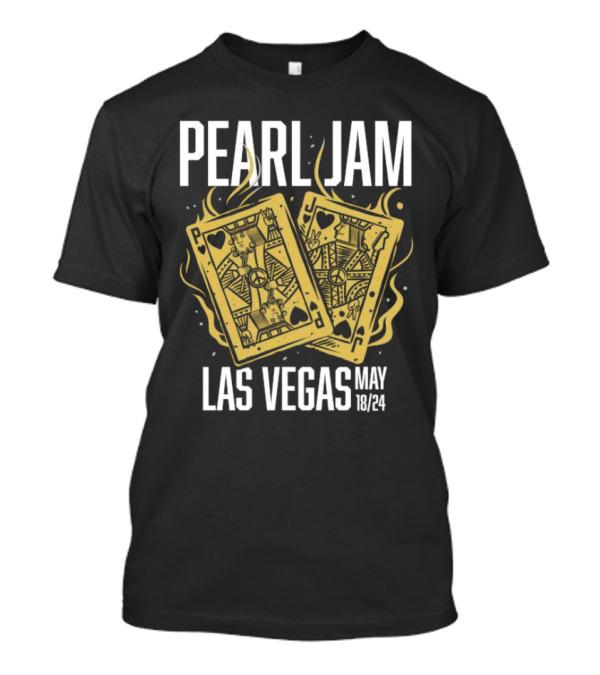 Pearl Jam Las Vegas Tour May 18 2024 Playing Cards Flame T-Shirt