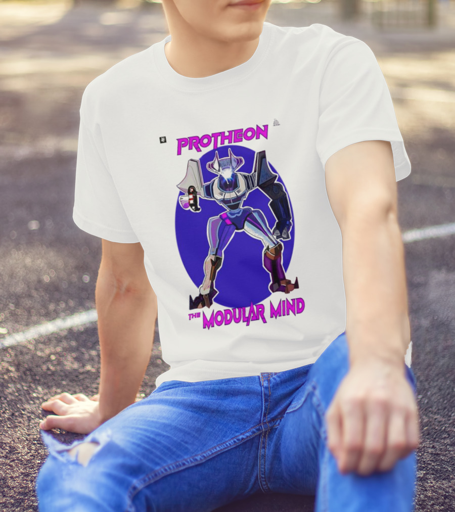 Protheon The Modular Mind Robot Character Purple Armor T-Shirt