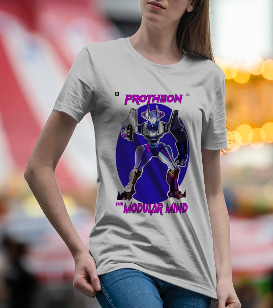 Protheon The Modular Mind Robot Character Purple Armor T-Shirt