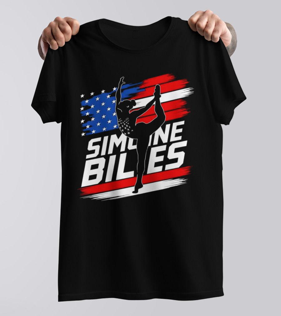 SIMONE BILES USA AMERICAN FLAG GYMNASTICS TEAM T-Shirt